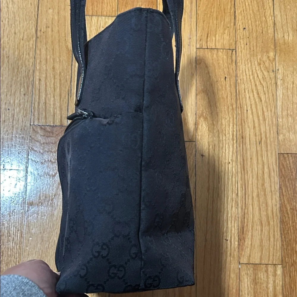Gucci Black Monogram Tote Bag - Picture 6 of 8